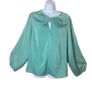NWT WORTHINGTON CATALINA JADE GREEN WOMEN'S BLOUSE SIZE L